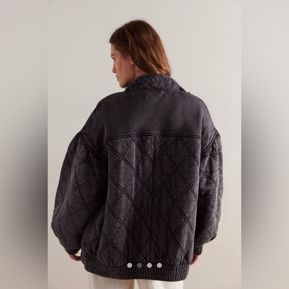 NWT FREE PEOPLE Juno Jacket In Black MSRP $228 Size S Very Oversized